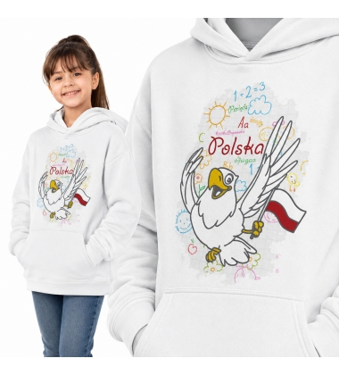 Bluza z kapturem dziecięca Patriotyczna POLSKIE DZIECKO